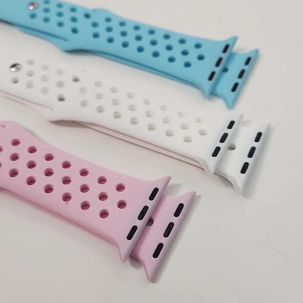 22 mm lug Apple Watch Compatible 3 band latex snap band set for MEN, NWT